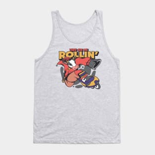 They See Me Rollin' // Funny Rollerblading Cow Tank Top